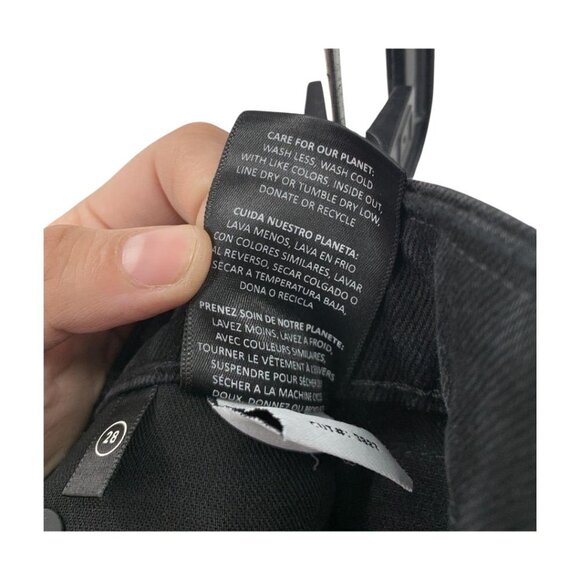 GRLFRND Harlow Black High Rise Slit Coated Denim Bootcut Size 28 - Picture 7 of 11